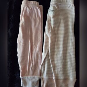 Burt's Bees Baby Pink Striped Kids Bottoms